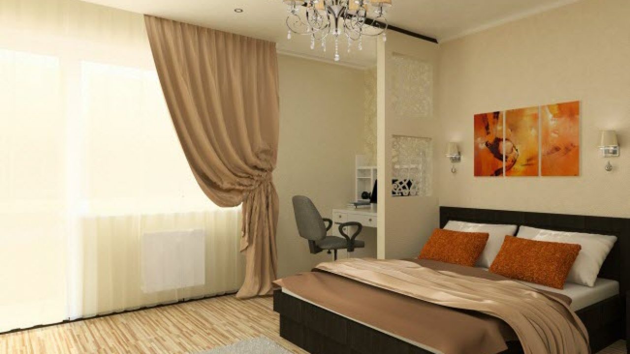 Дизайн вытянутой комнаты спальной