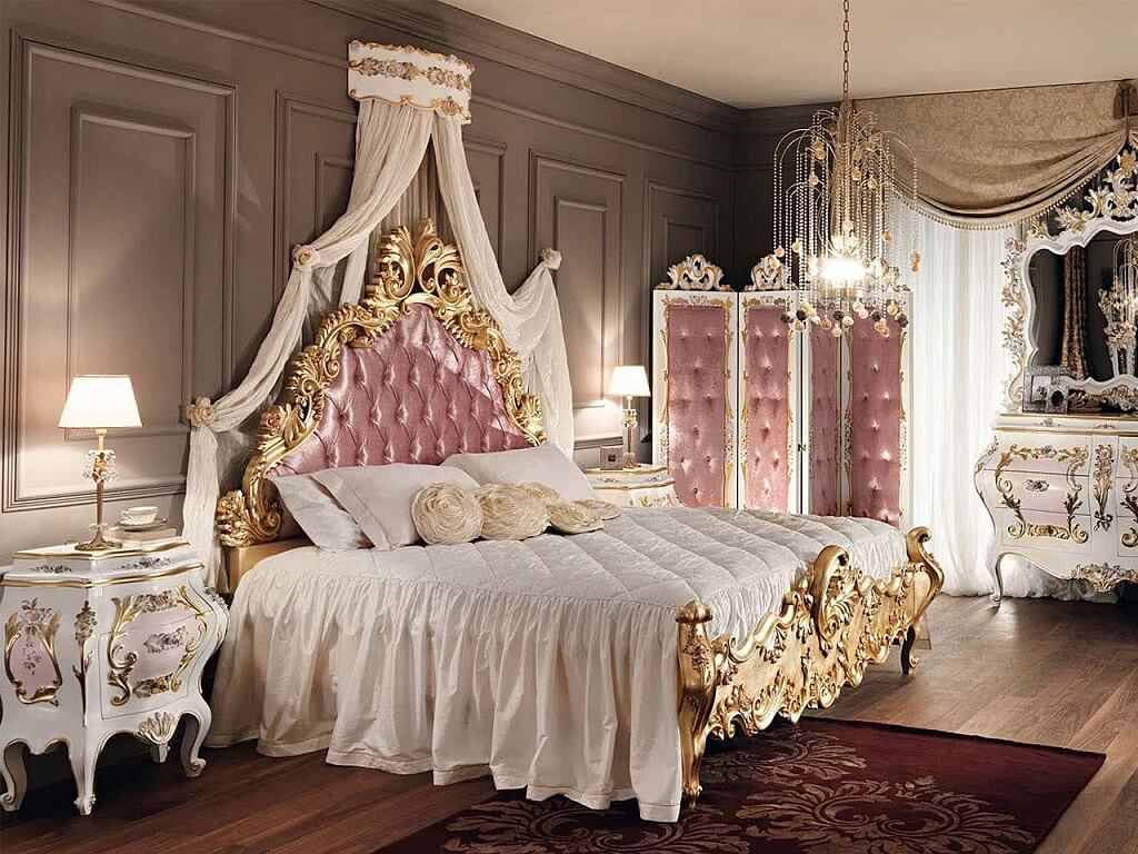 дизайн спальни в стиле барокко