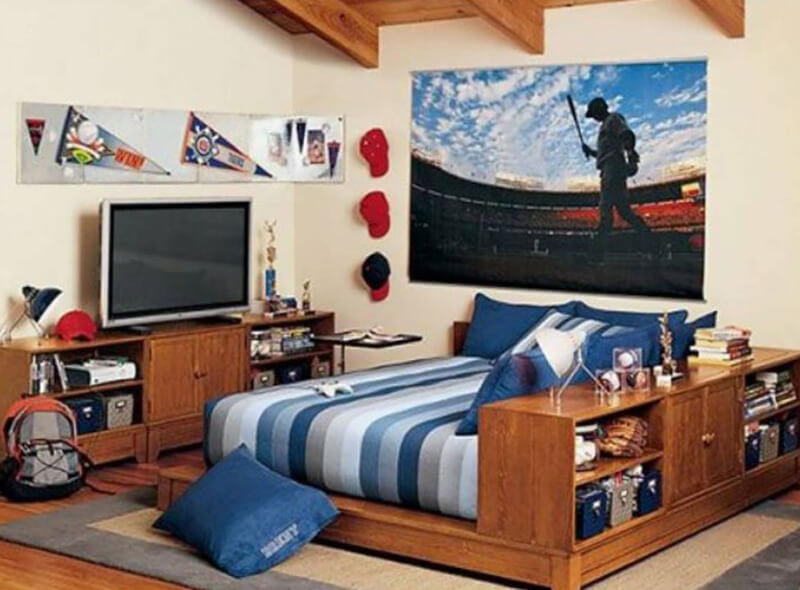 спальня для подростка мальчика дизайн фото