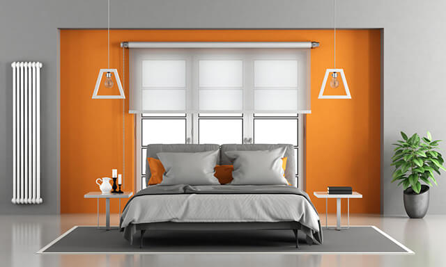 красьте стены в апельсиновые цвета